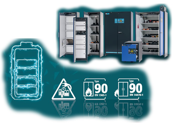 Armarios para almacenar baterías de Litio